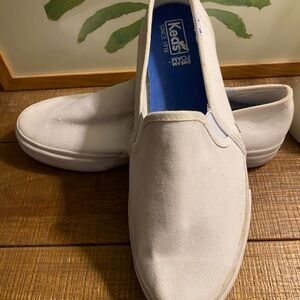 KedsWomens Double Decker White Canvas Sneakers